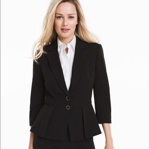 White House Black Market Black Peplum Blazer